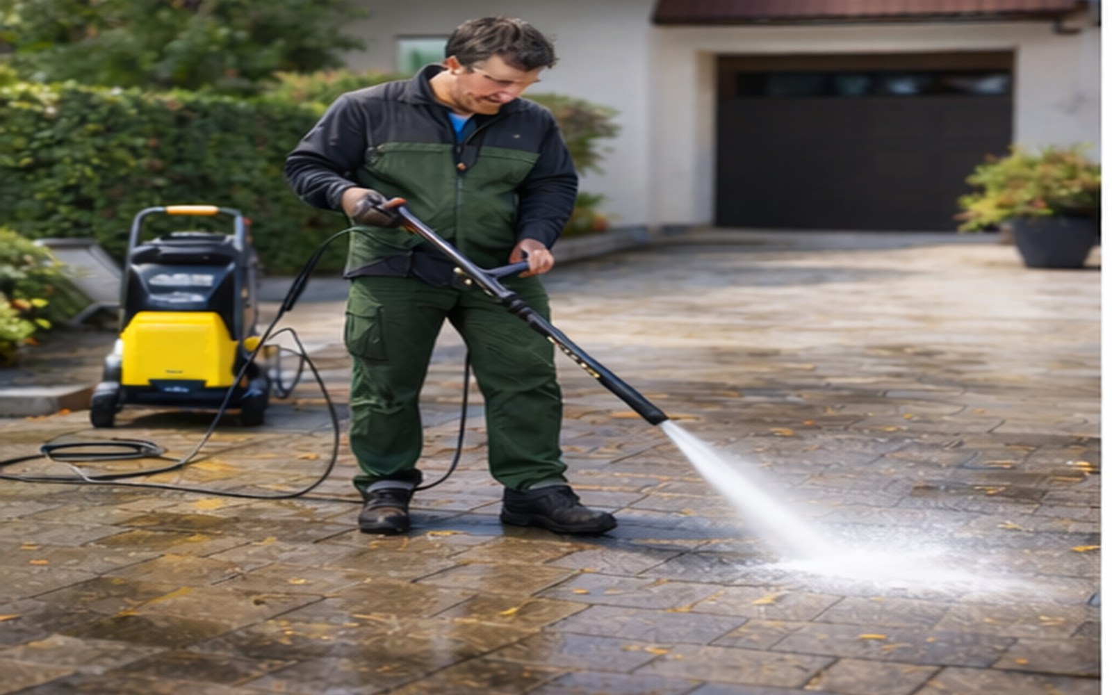 Hofreinigung mit Hochdruckreiniger